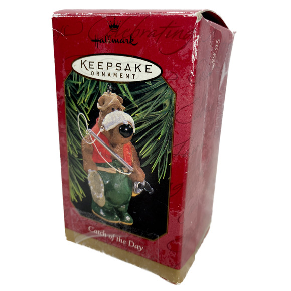 Hallmark Keepsake Christmas Ornament Fisherman Catch of the Day 1997 W/ Box - Picture 4 of 10